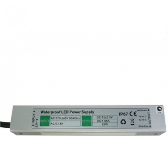 Блок питания ECOLA LED STRIP POWER SUPPLY для светодиодной ленты 30W 220V-12V IP67 B7L030ESB Блок питания ECOLA LED STRIP POWER SUPPLY для светодиодной ленты 30W 220V-12V IP67 B7L030ESB