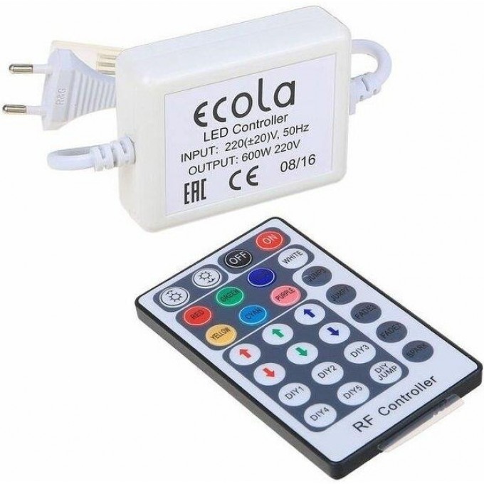 Контроллер ECOLA LED STRIP 220V RGB RF CONTROLLER с радиопультом RF1406KSB Контроллер ECOLA LED STRIP 220V RGB RF CONTROLLER с радиопультом RF1406KSB
