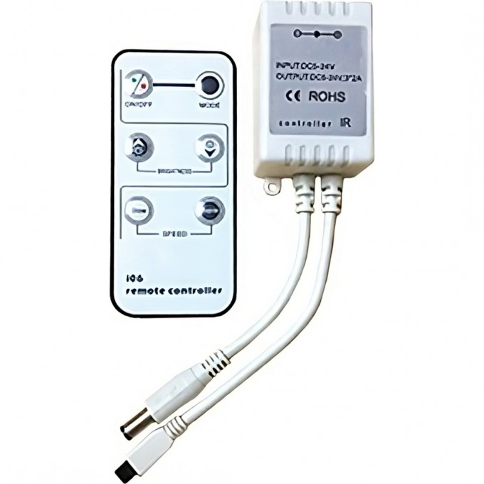 Контроллер ECOLA LED strip Dimmer 4A 48W 12V (96W 24V) с инфракрасным пультом управления CDM04CESB Контроллер ECOLA LED strip Dimmer 4A 48W 12V (96W 24V) с инфракрасным пультом управления CDM04CESB