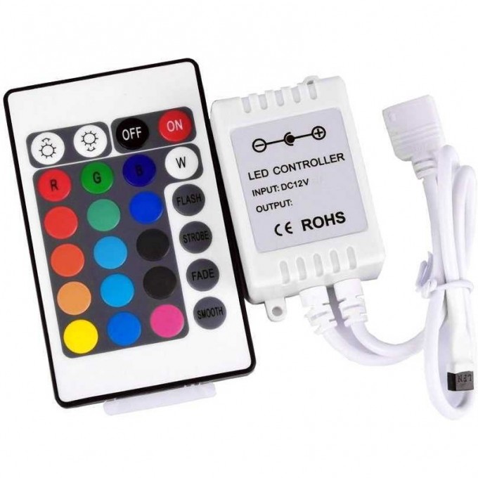 Контроллер ECOLA LED STRIP RGB IR CONTROLLER с инфракрасным пультом управления CRS072ESB Контроллер ECOLA LED STRIP RGB IR CONTROLLER с инфракрасным пультом управления CRS072ESB
