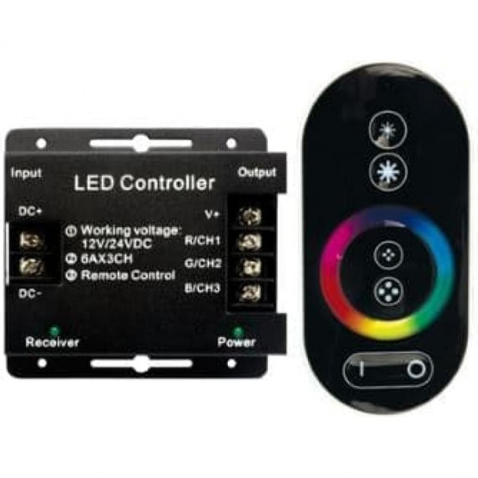 Контроллер ECOLA LED STRIP RGB RF с радио-пультом управления RFC18AESB Контроллер ECOLA LED STRIP RGB RF с радио-пультом управления RFC18AESB