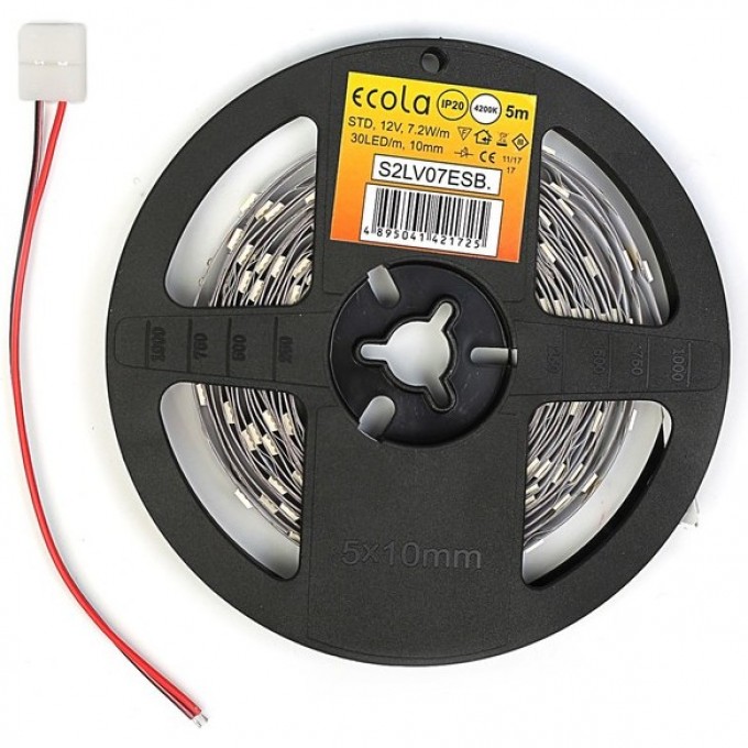 Однотонная светодиодная лента ECOLA LED STRIP STD на катушке 5м S2DV14ESB Однотонная светодиодная лента ECOLA LED STRIP STD на катушке 5м S2DV14ESB