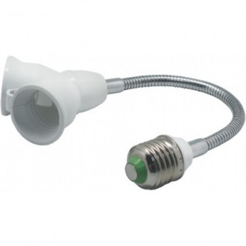 Переходник гибкий ECOLA BASE A7F27WEAY с цоколя E27 на 2хE27, 150мм, белый