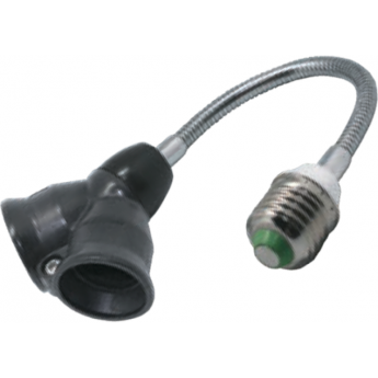 Переходник гибкий ECOLA BASE A7F27BEAY с цоколя E27 на 2хE27, 150мм, черный