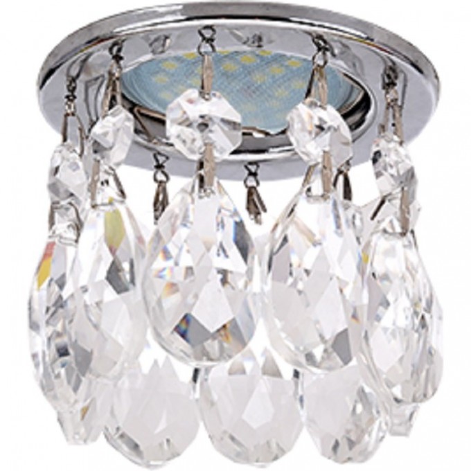 Светильник ECOLA MR16 CR1006 GU5.3 Glass Стекло Круг с каплевидными хруст. на прямом подвесе Прозрачный / Хром 84x100 FC16RVECB Светильник ECOLA MR16 CR1006 GU5.3 Glass Стекло Круг с каплевидными хруст. на прямом подвесе Прозрачный / Хром 84x100 FC16RVECB