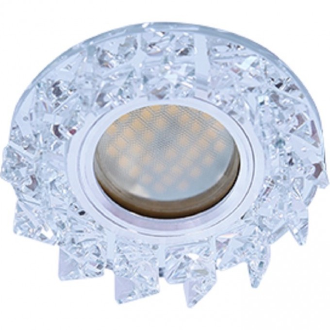 Светильник ECOLA MR16 DL1661 GU5.3 Glass Стекло Круг с крупными прозр. стразами Елочка 42x95 FE16RNECB Светильник ECOLA MR16 DL1661 GU5.3 Glass Стекло Круг с крупными прозр. стразами Елочка 42x95 FE16RNECB