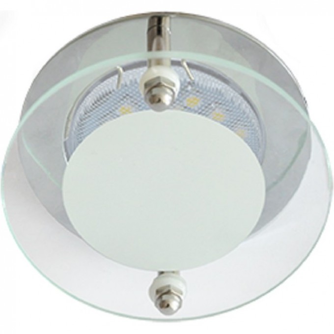 Светильник ECOLA MR16 DL201 GU5.3 Glass Круг со стеклом Прозрачный и Матовый / Хром 45x80 FC16ACECB Светильник ECOLA MR16 DL201 GU5.3 Glass Круг со стеклом Прозрачный и Матовый / Хром 45x80 FC16ACECB