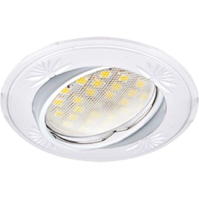 Светильник ECOLA MR16 DL21 GU5.3 встр. литой поворотный искр.гравир. Четыре цветка Белый 23x84 FW1615EFY Светильник ECOLA MR16 DL21 GU5.3 встр. литой поворотный искр.гравир. Четыре цветка Белый 23x84 FW1615EFY
