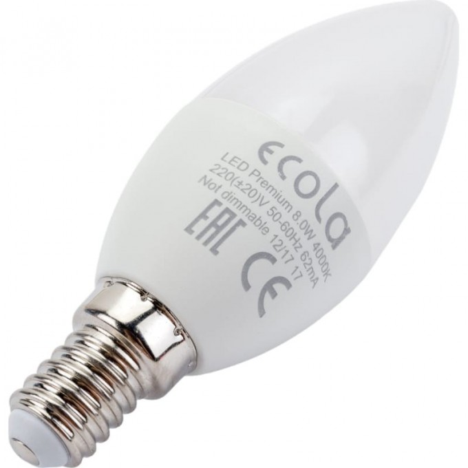 Светодиодная лампа ECOLA CANDLE LED PREMIUM C4MV80ELC Светодиодная лампа ECOLA CANDLE LED PREMIUM C4MV80ELC