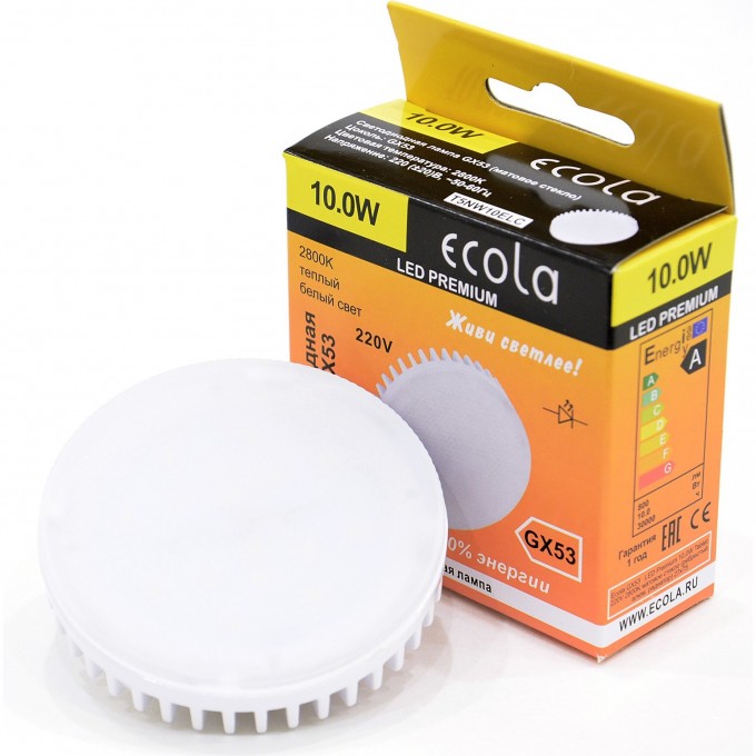Светодиодная лампа ECOLA GX53 LED PREMIUM T5UG10ELC Светодиодная лампа ECOLA GX53 LED PREMIUM T5UG10ELC