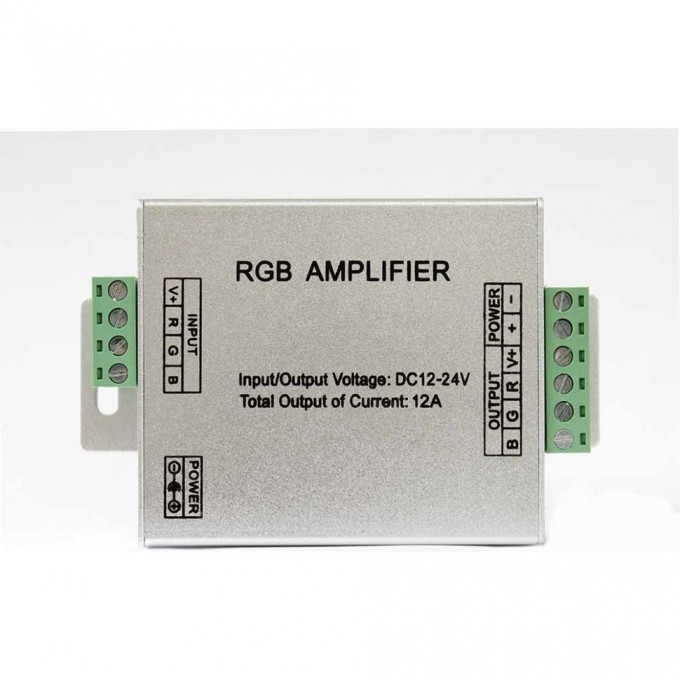 Усилитель питания для RGB ленты ECOLA LED STRIP RGB AMPLIFIER 216W 12V 18A (с винтовыми клеммами) AMP216ESB Усилитель питания для RGB ленты ECOLA LED STRIP RGB AMPLIFIER 216W 12V 18A (с винтовыми клеммами) AMP216ESB