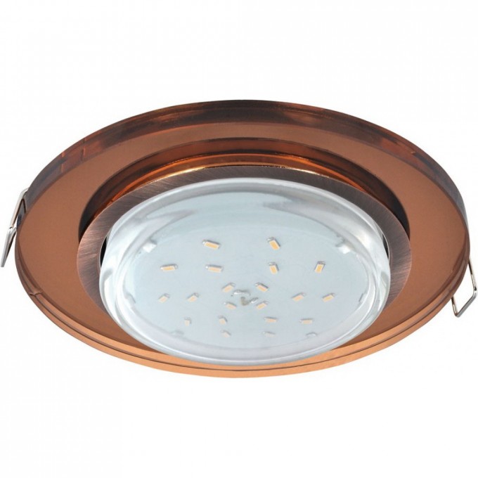 Встраиваемый светильник ECOLA GX53 H4 5310 GLASS черненая медь - янтарь 38x126 (к+) FA53RNECH Встраиваемый светильник ECOLA GX53 H4 5310 GLASS черненая медь - янтарь 38x126 (к+) FA53RNECH