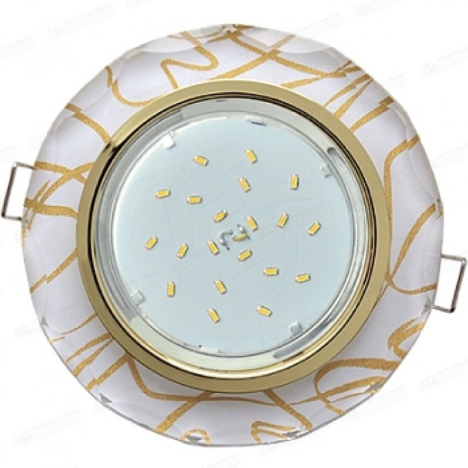 Встраиваемый светильник ECOLA GX53 H4 5313 GLASS золото - золото на белом 38x126 (к+) FG53RCECH Встраиваемый светильник ECOLA GX53 H4 5313 GLASS золото - золото на белом 38x126 (к+) FG53RCECH