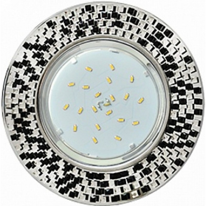 Встраиваемый светильник ECOLA GX53 H4 5319 GLASS черной мозаикой/фон зерк./центр.часть хром 40x123 (к+) FU53RMECB Встраиваемый светильник ECOLA GX53 H4 5319 GLASS черной мозаикой/фон зерк./центр.часть хром 40x123 (к+) FU53RMECB