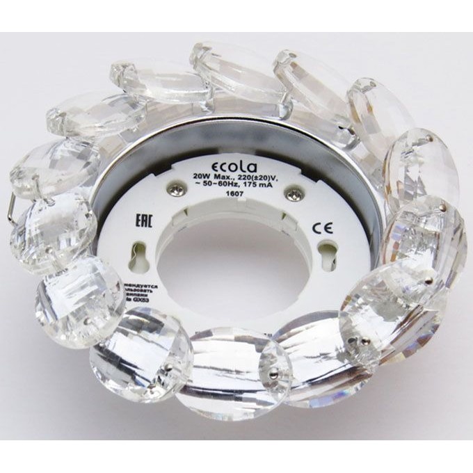 Встраиваемый светильник ECOLA GX53 H4 GLASS хром FW53RVECB Встраиваемый светильник ECOLA GX53 H4 GLASS хром FW53RVECB