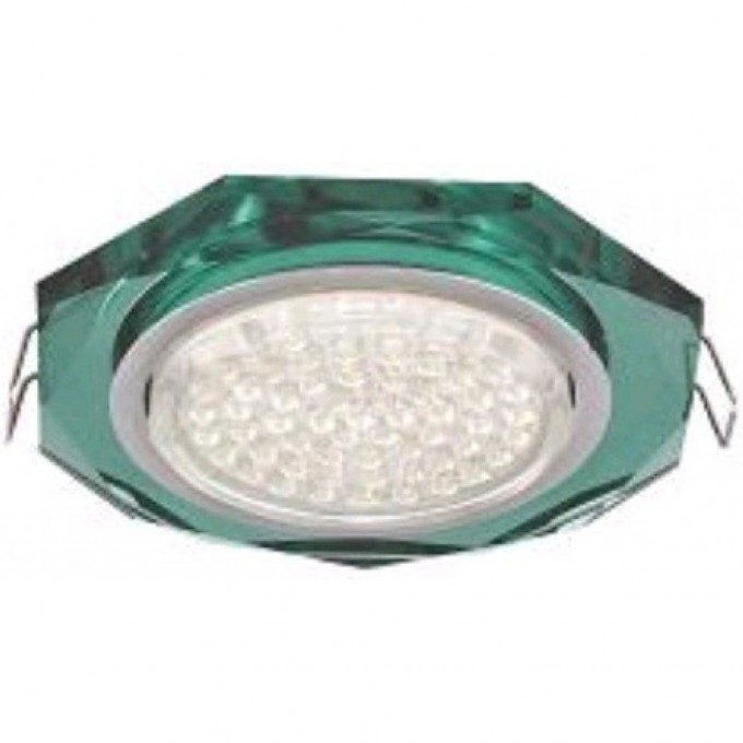 Встраиваемый светильник ECOLA GX53 H4 GLASS хром, изумруд FC538AECH Встраиваемый светильник ECOLA GX53 H4 GLASS хром, изумруд FC538AECH
