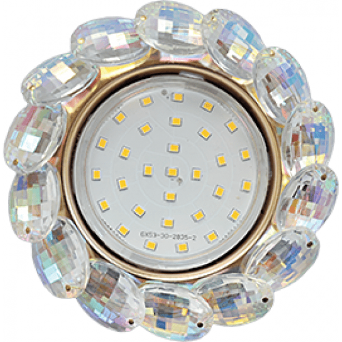 Встраиваемый светильник ECOLA GX53 H4 GLASS прозрачный, золото FM53RVECB Встраиваемый светильник ECOLA GX53 H4 GLASS прозрачный, золото FM53RVECB