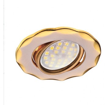 Встраиваемый светильник ECOLA MR16 DH07 FN1602EFS хром-сатин, золото