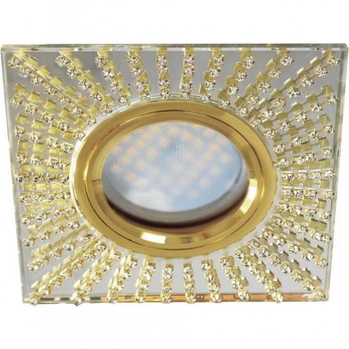 Встраиваемый светильник ECOLA MR16 DL114 GLASS хром, золото FG16SGECB Встраиваемый светильник ECOLA MR16 DL114 GLASS хром, золото FG16SGECB