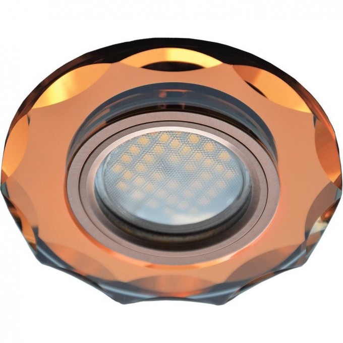Встраиваемый светильник ECOLA MR16 DL1650 GU5.3 GLASS янтарь, черненая медь FA1653EFF Встраиваемый светильник ECOLA MR16 DL1650 GU5.3 GLASS янтарь, черненая медь FA1653EFF