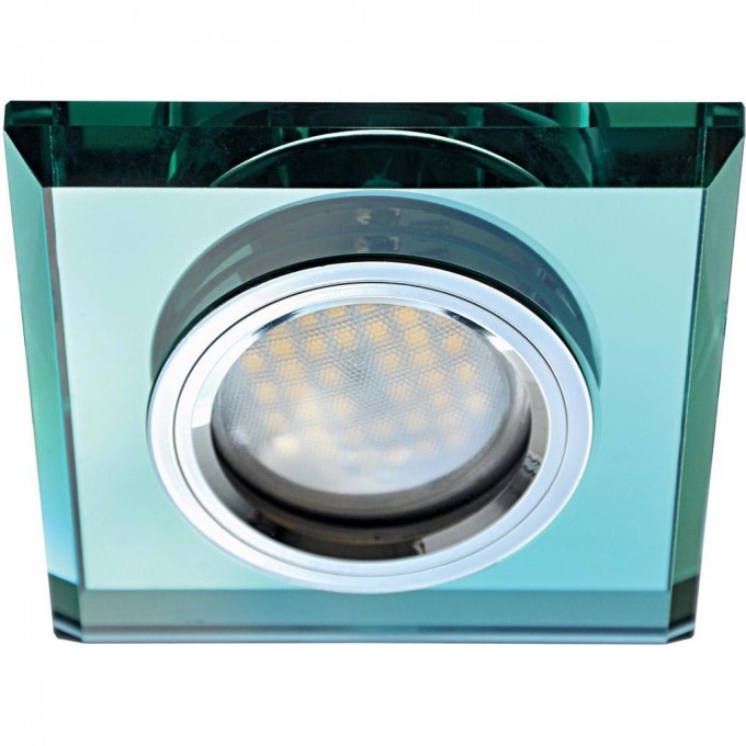Встраиваемый светильник ECOLA MR16 DL1651 GLASS изумруд, хром FR1651EFF Встраиваемый светильник ECOLA MR16 DL1651 GLASS изумруд, хром FR1651EFF